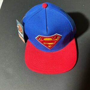 Superman Kids flat brim Costume Cap - Blue and Red